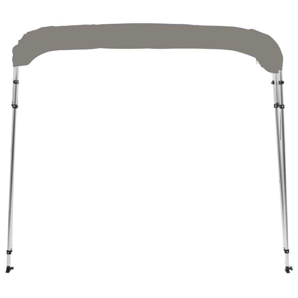 Bimini di Prua con Tendalino 4 Archi Grigio 243x180x137 cm 94806