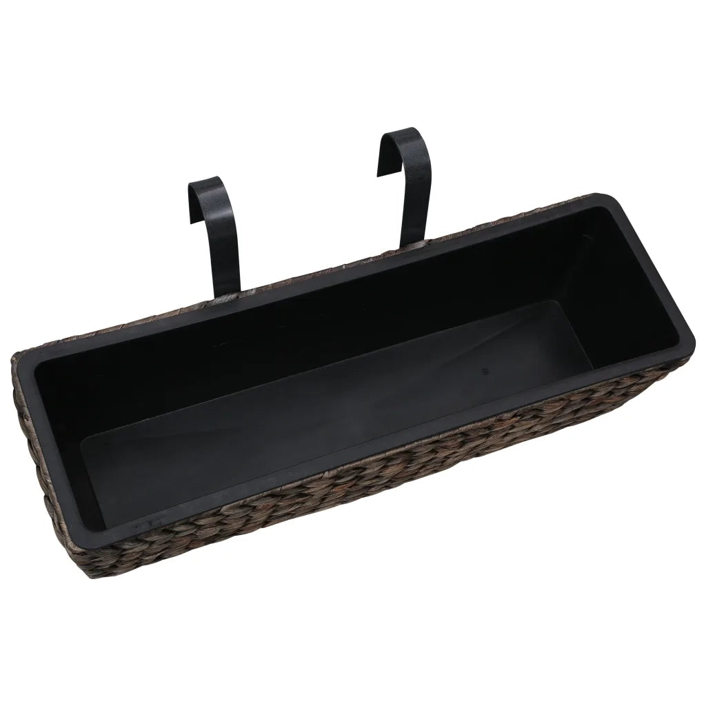 Fioriere 2 pz in Giacinto Intrecciato Marrone 45578
