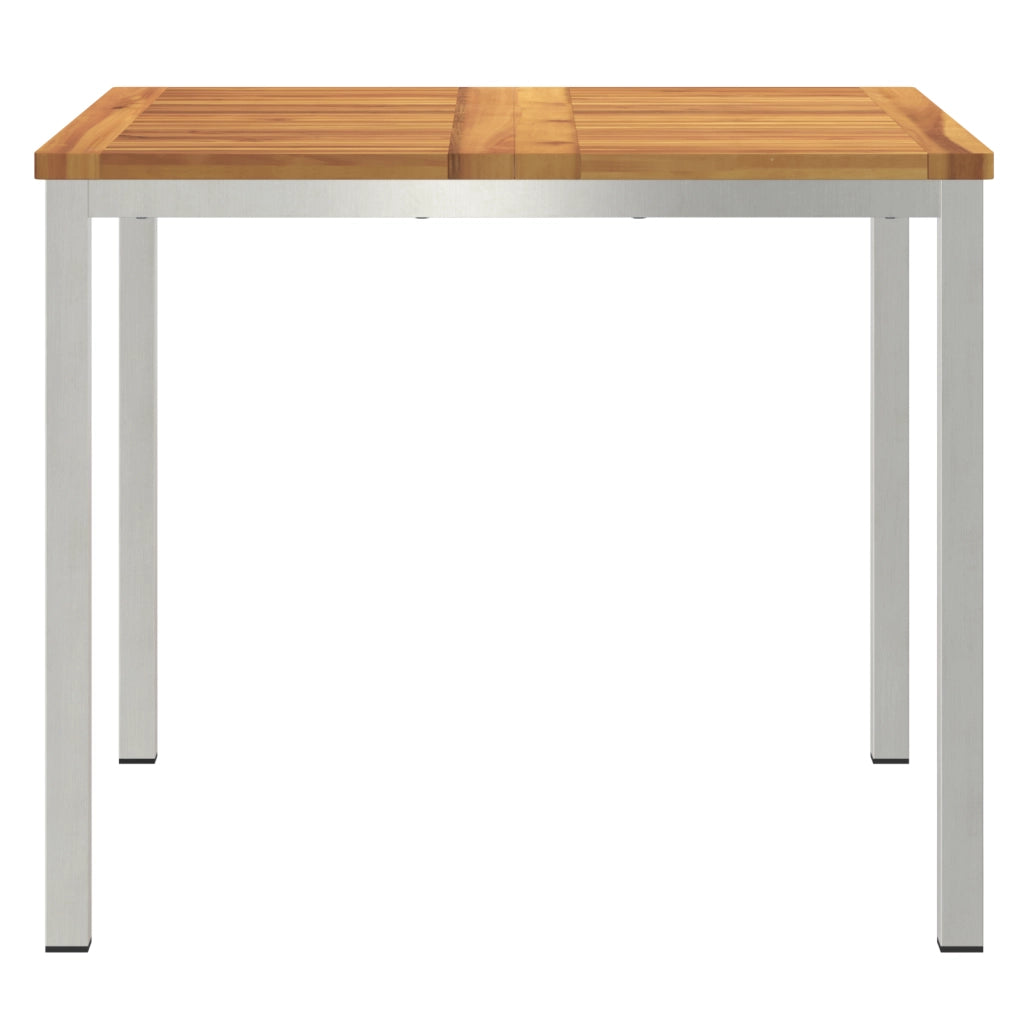 Tavolo da pranzo all'aperto 90x90x74,5 cm in legno massello di acacia