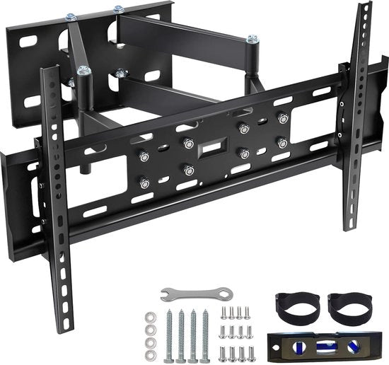 Sostegno TV Verstillevole, Inclinabile e Girevole per Schermi Curvi, Piani e Monitor - VESA 400x600 max (32''-75'') - 50 kg max - Sostegno TV Inclinabile e Girevole