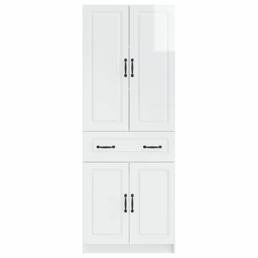 Set di armadi 2 pcs Bianco Lucido Legno ingegnerizzato 3416992