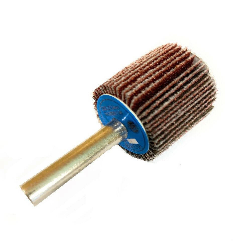 Trade Shop - Ruota Lamellare Con Carta Abrasiva Grana P120 25mm Mola Punta Trapano Levigare -