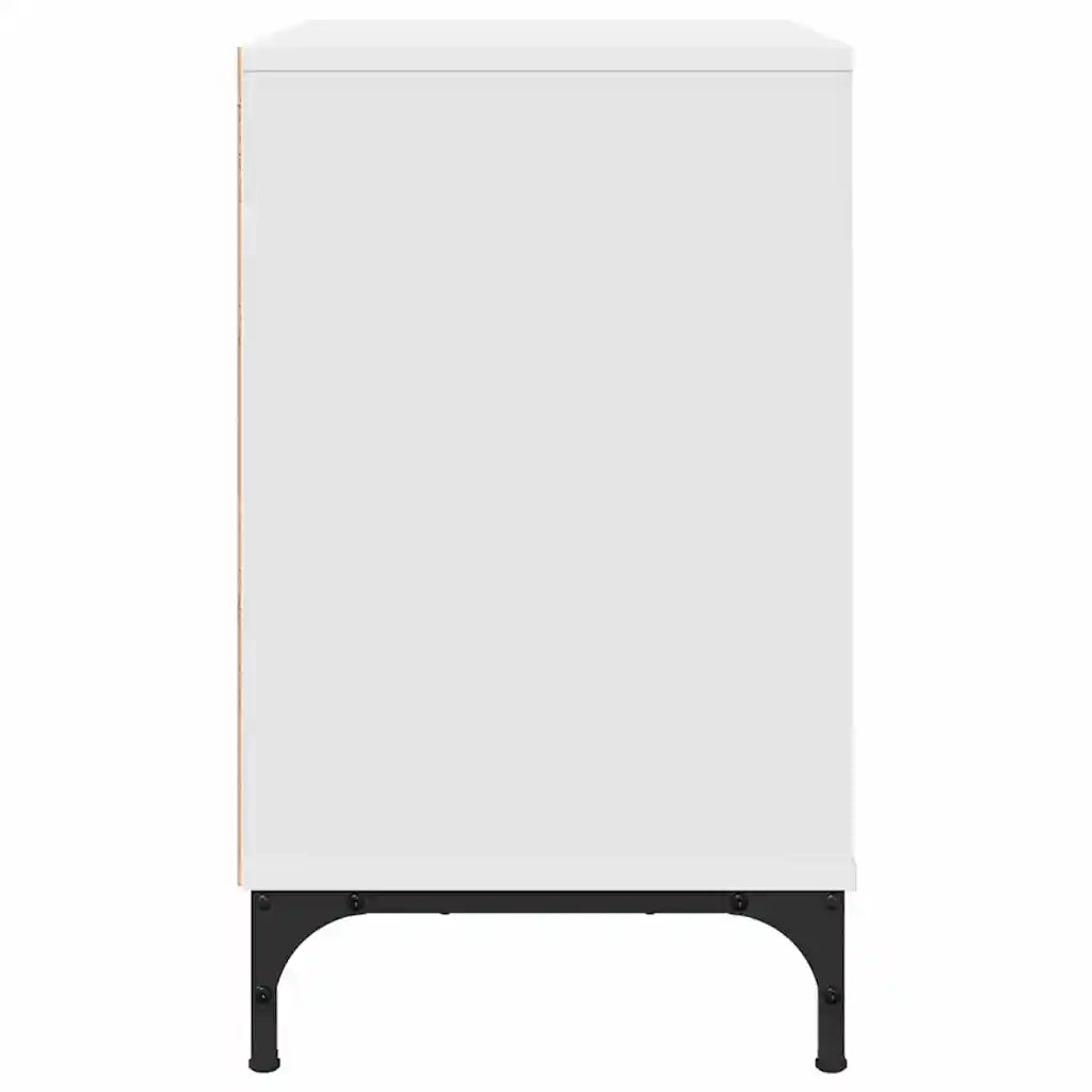 Comodino | Armadio da Notte | Mobiletto da notte Bianco 63.5 x 36 x 61 cm Legno multistrato