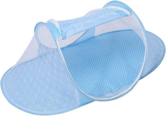 Coperta per Bambini Opportuna per Insetti, Inflabile, Portatile, Ripiegabile, per Bambini da 0 a 1 Anno, Blu.