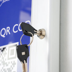 Bacheca con Apertura a Battente 30,1x48,7x2,3 cm in Alluminio con Led Silver