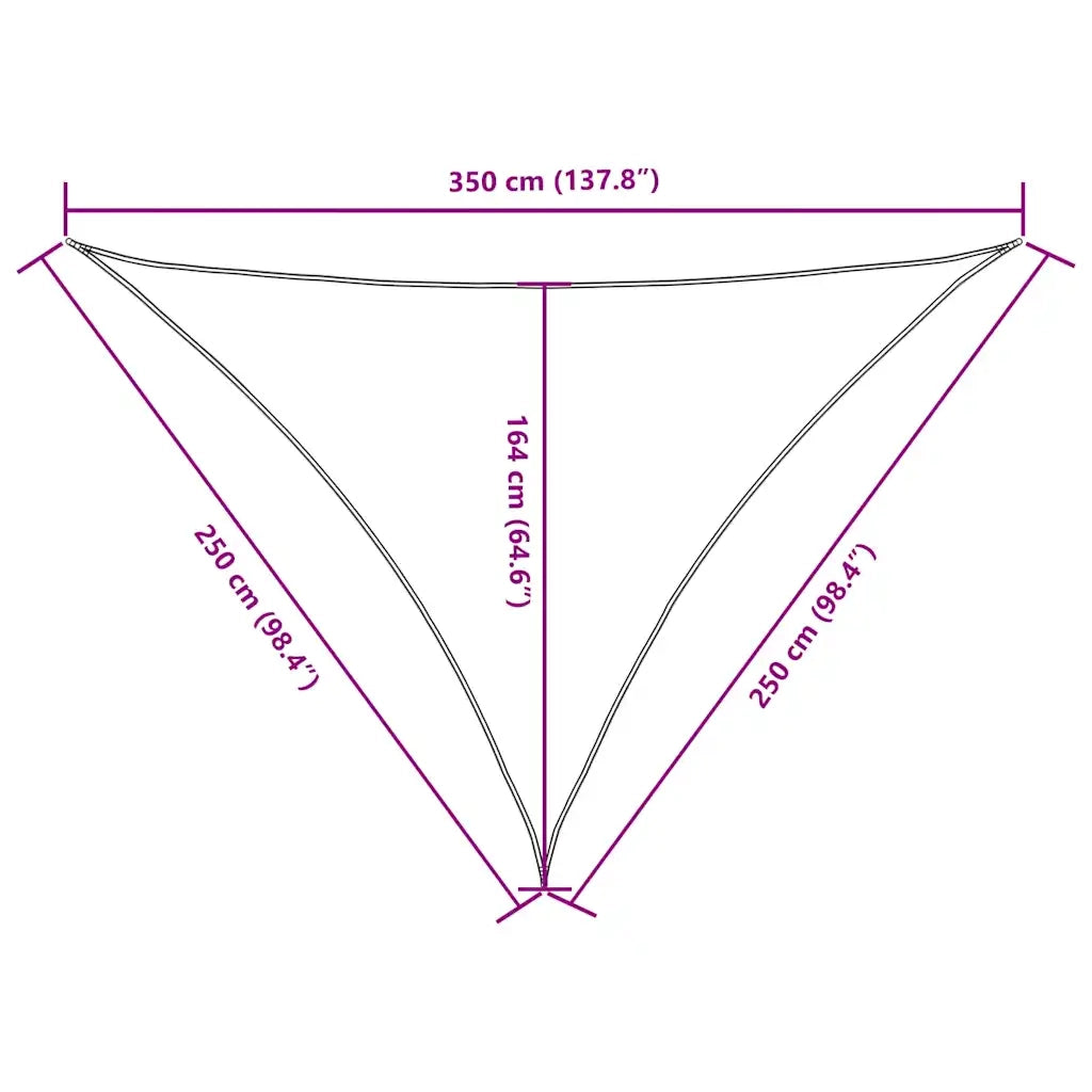 Parasole a vela | Telo Ombra | Vela da ombra Oxford Triangolare 2,5x2,5x3,5 m Nero