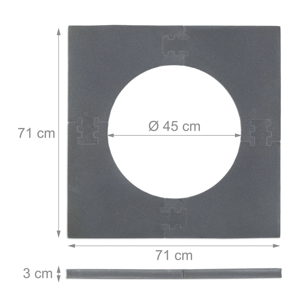 Bordo di protezione quadrato per freccette 71 x 71 x 3 cm facile montaggio in plastica nera 13_0006401