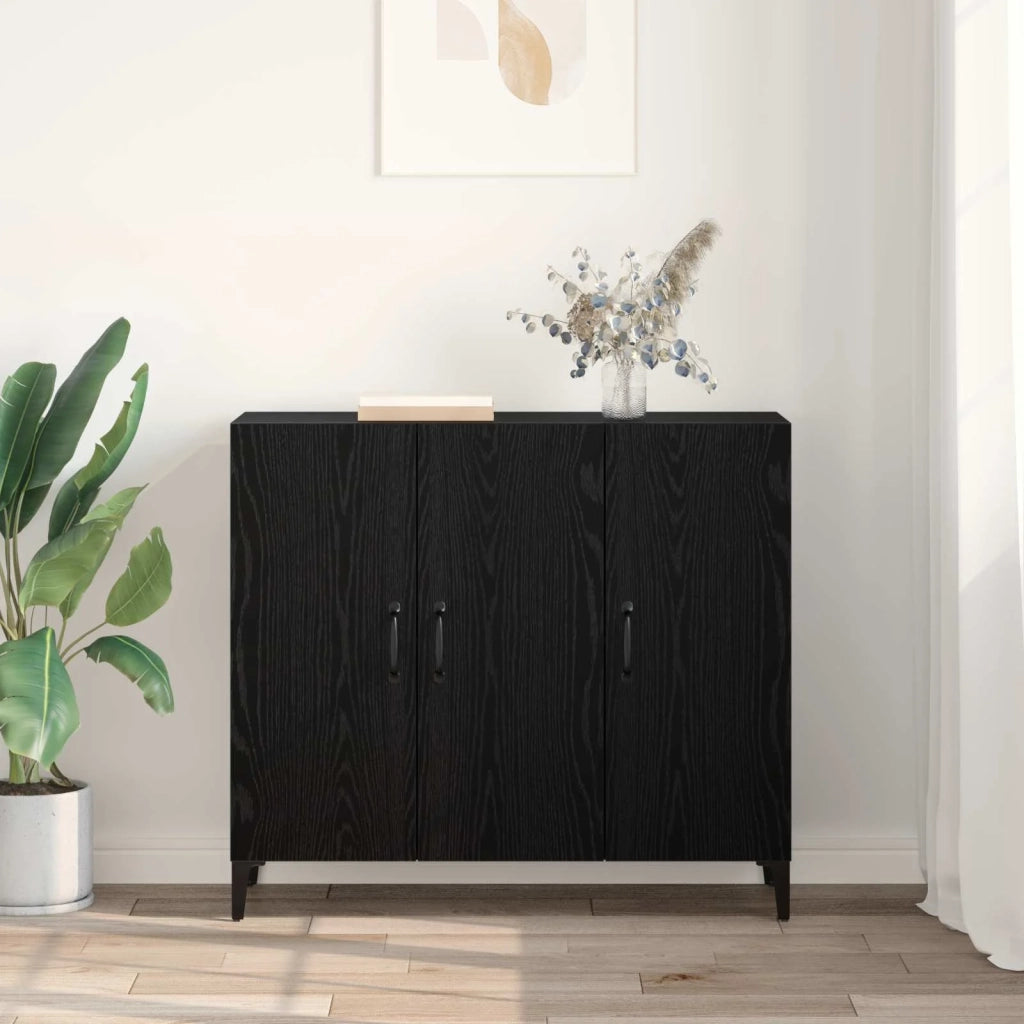 Credenza Rovere nero 34 x 90 x 80 cm Legno multistrato 880682