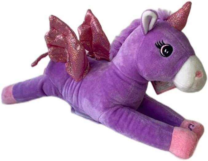 Unicorno Peluche Unicorno per Bambini cm Arcobaleno Giocattolo Rosa Regali Regalo Morbido Cavallo Ali Compleanno Cuscino