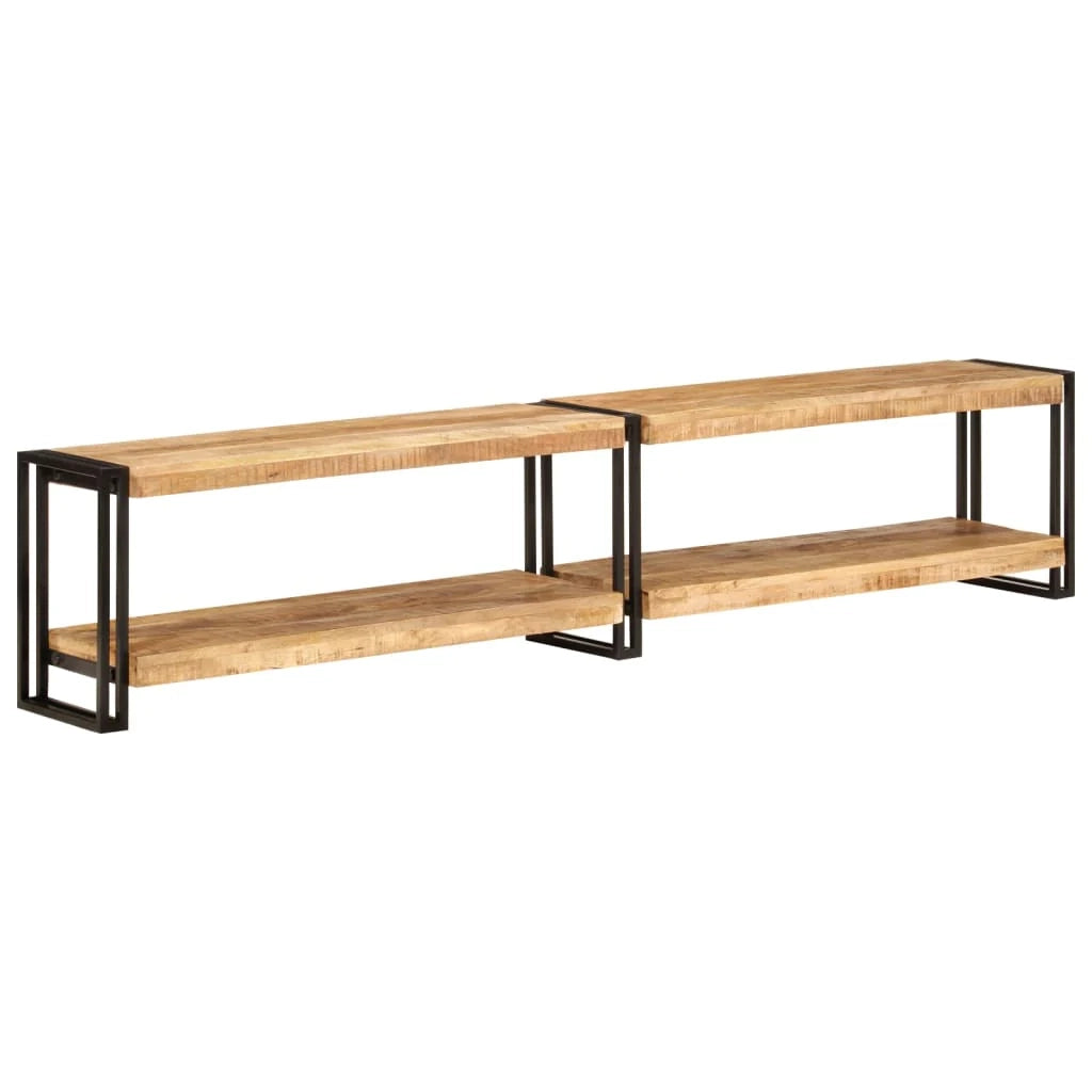Mobile TV multimediale scaffale TV mobile TV sala da pranzo soggiorno camera da letto 200 x 30 x 40 cm legno massello di mango marrone 02_0026105