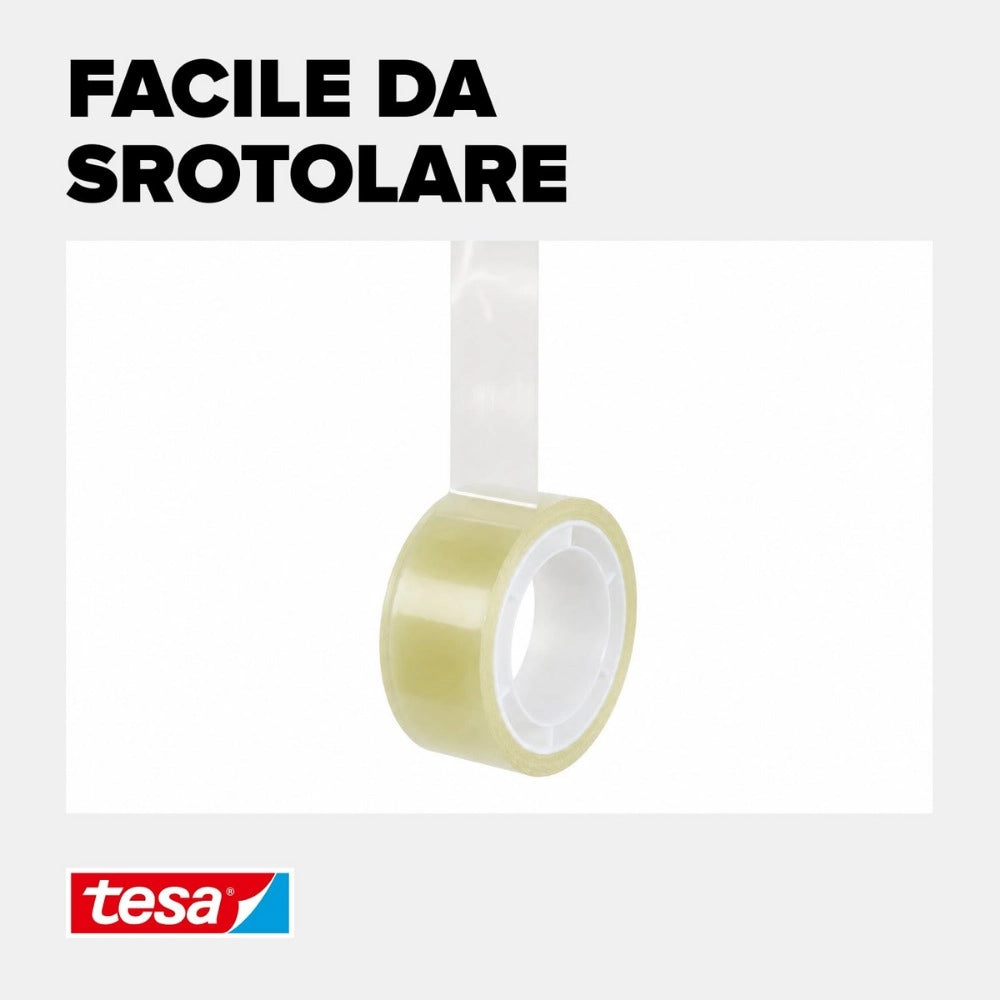 Tesa tesafilm nastro adesivo trasparente multiuso 66 m x 19 mm 8 rotoli