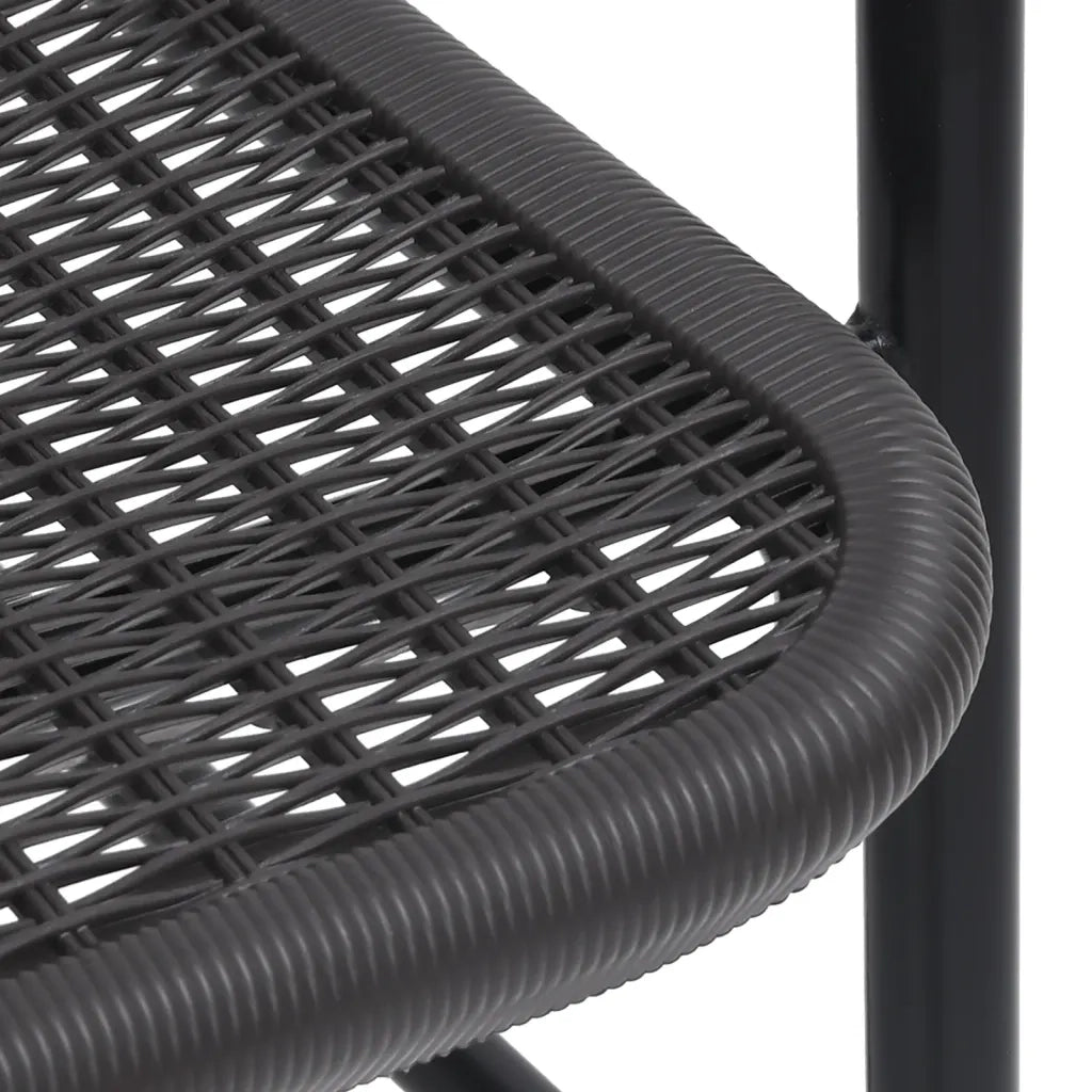 Sedie da Giardino 4 pz in Rattan in Plastica e Acciaio 110 kg 3107703