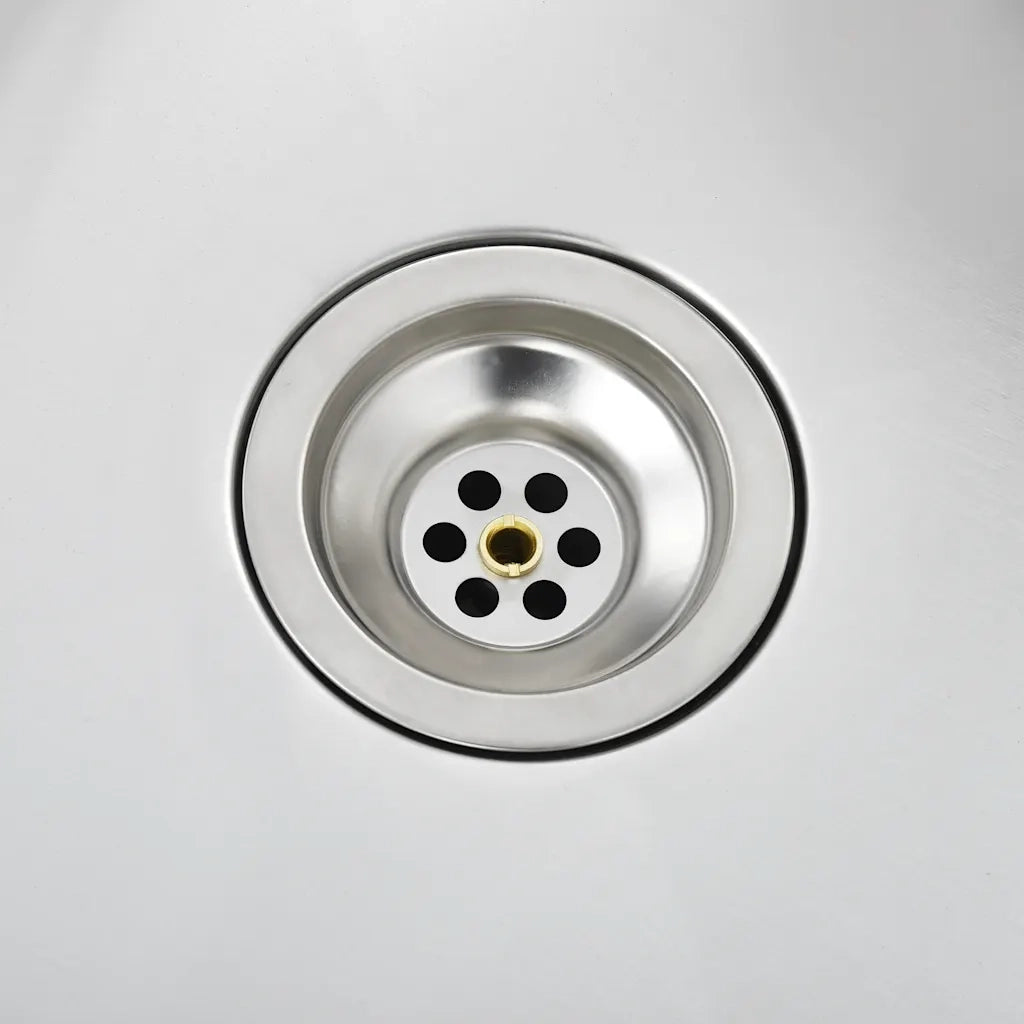 Lavello da Cucina Lavorato a Mano-Lavandino-Lavabo in Acciaio Inox 703288