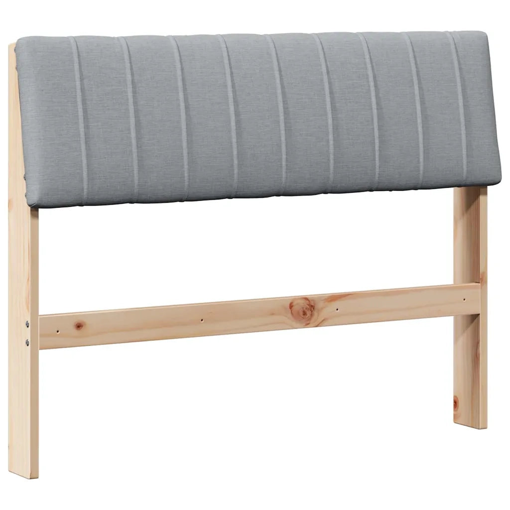 Testiera imbottita Grigio chiaro 100 cm Pino massello 879244