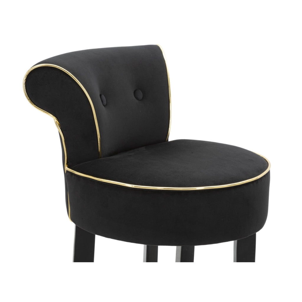 Sgabello Alto VKH442, Nero, Metallo, 46x48x96 cm