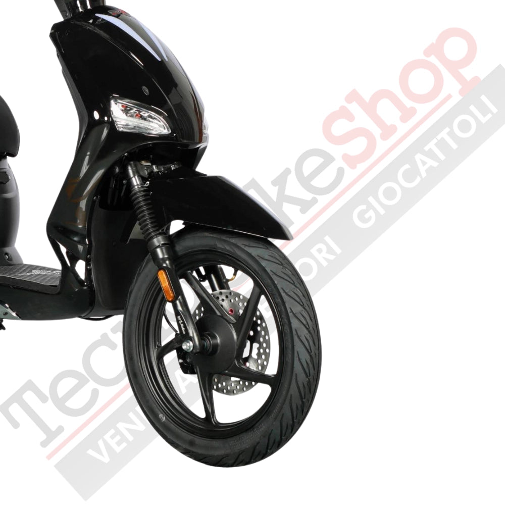 Scooter Elettrico BR-1 Sport 20Ah 48V Batteria a Piombo - Immatricolabile- Nero Lucido