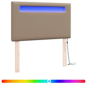 Testiera | Testata LED Cappuccino 100 cm Pelle Sintetica