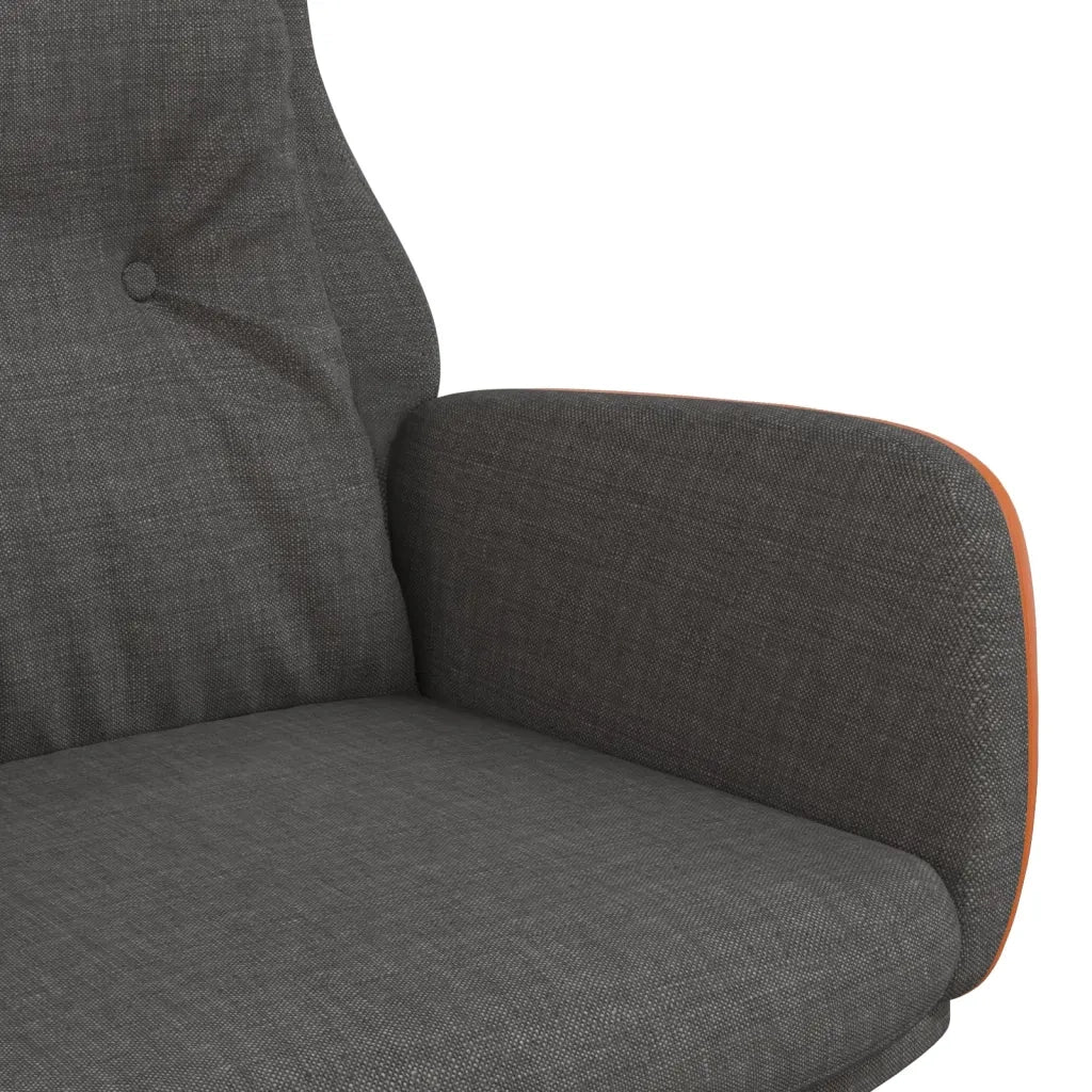 Poltrona Rilassante Grigio Scuro in Tessuto e PVC 341302