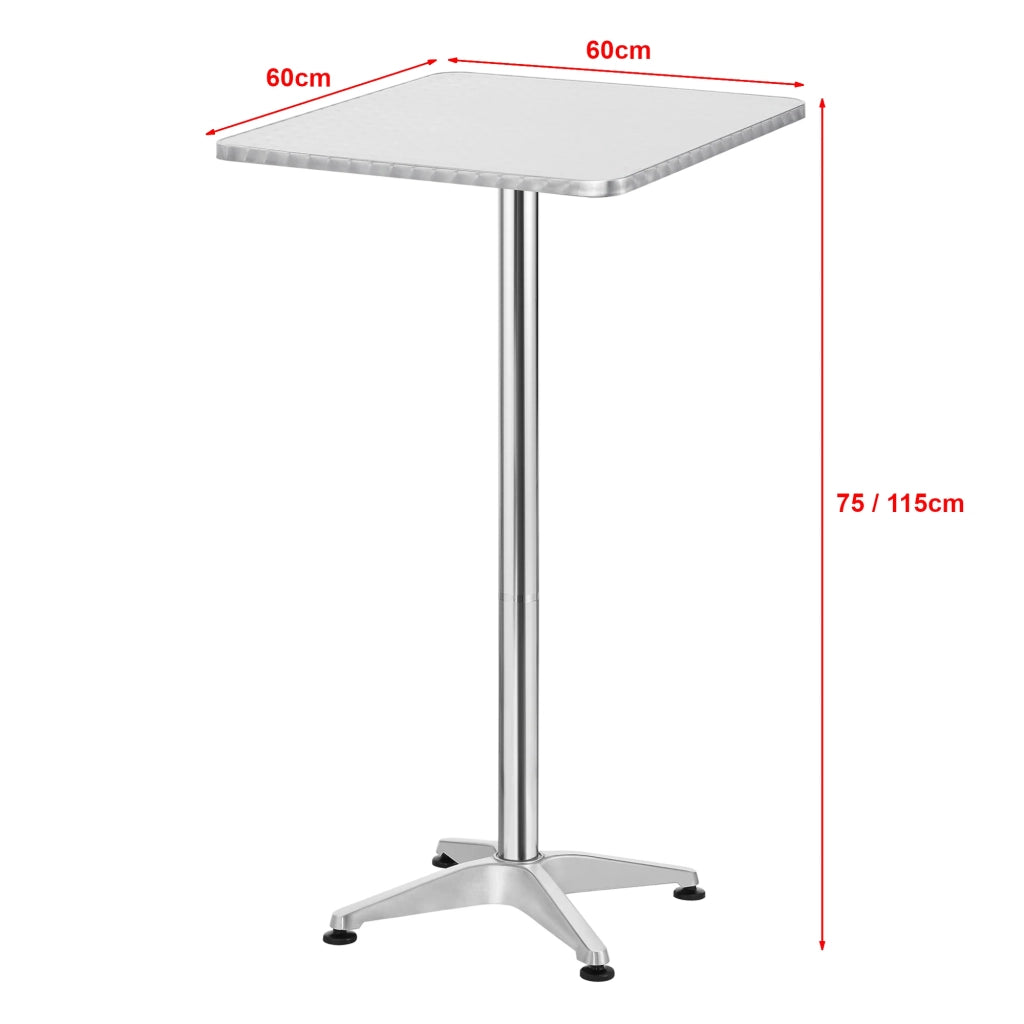 Tavolo da bistrot quadrato con altezza regolabile 75 cm / 115 cm 03_0008556