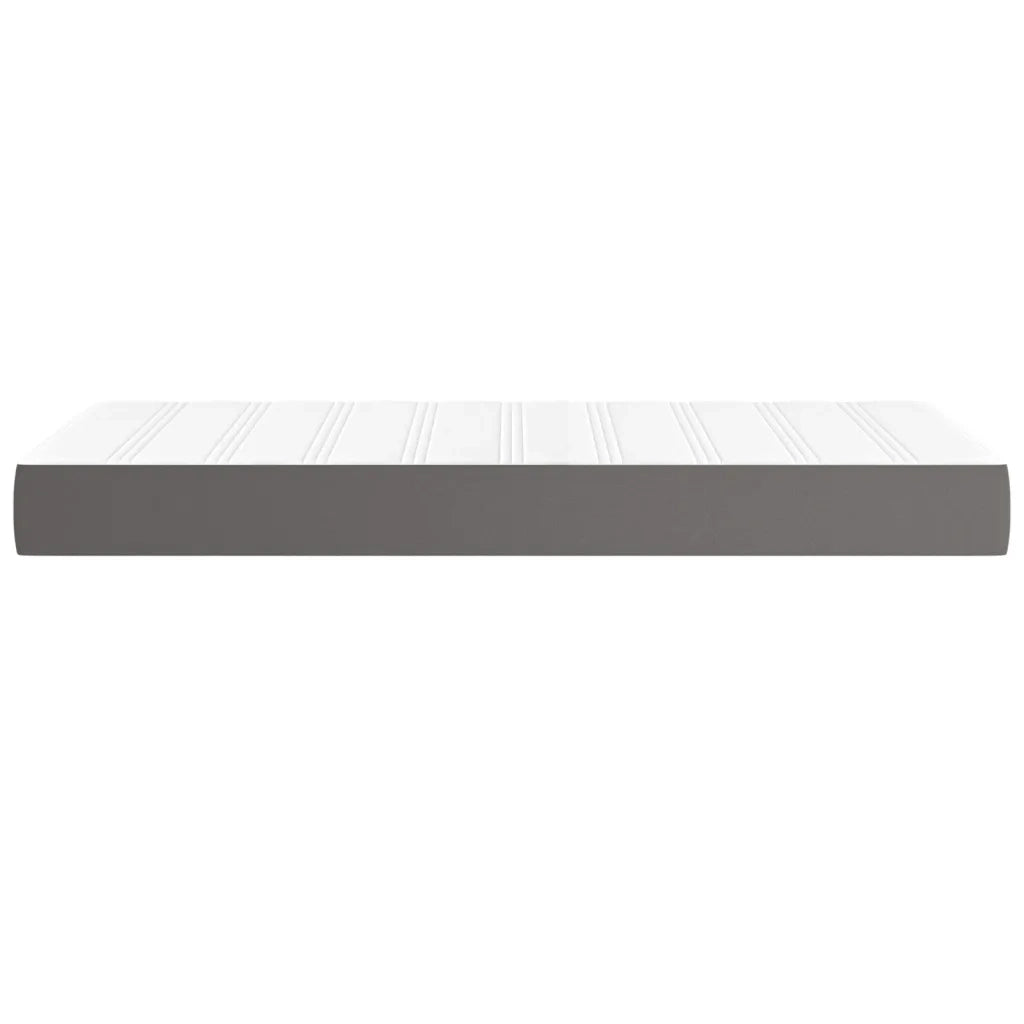 Materasso a Molle Insacchettate Rigidità Media Grigio 90x200x20 cm in Similpelle 347726