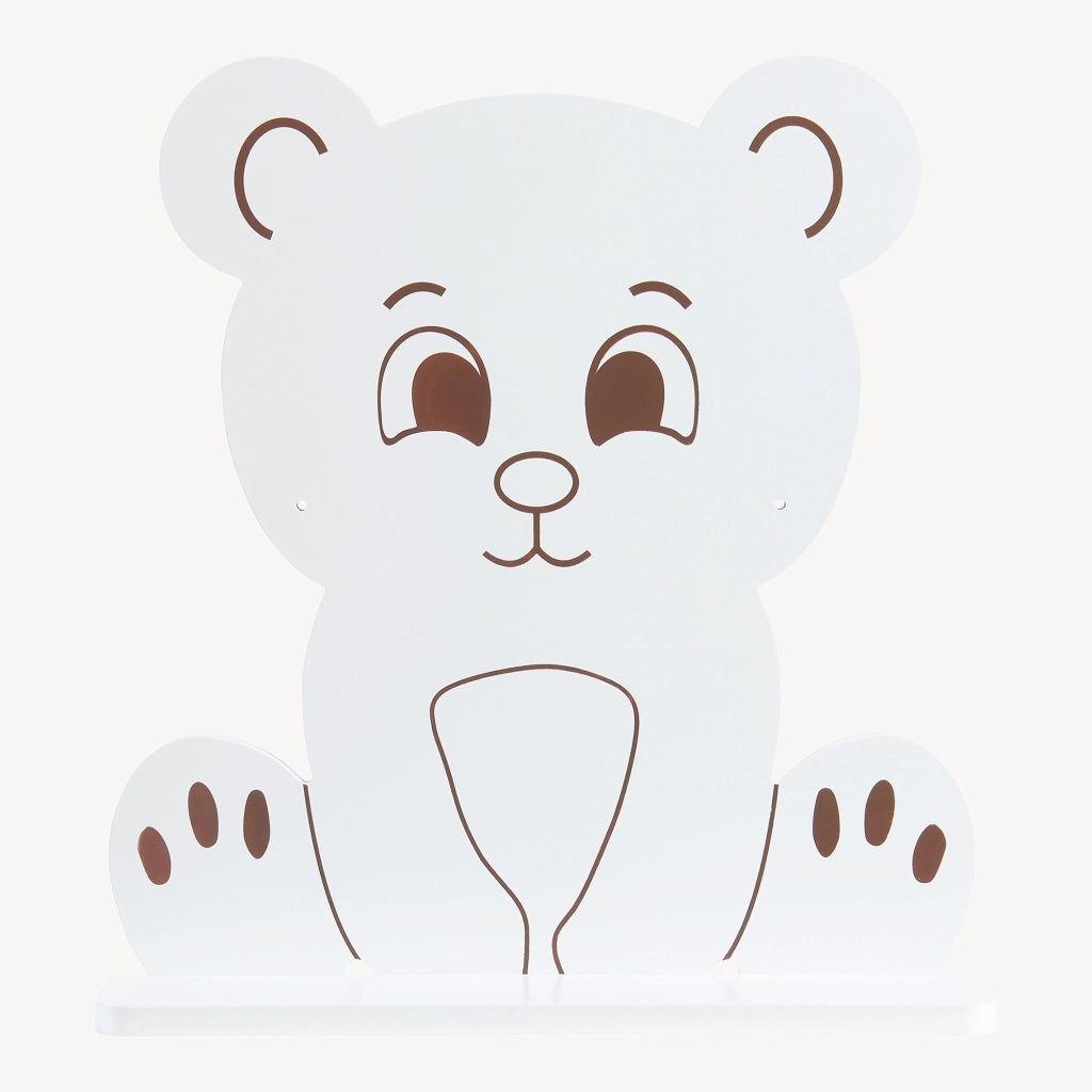 Mensola da Parete Korsør per Bambini Consolle Pensile Design Orsacchiotto - Bianco [en.casa]