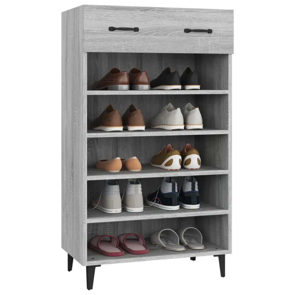 Scarpiera | Mobile per scarpe Grigio Sonoma 60x35x105 cm in Legno Multistrato