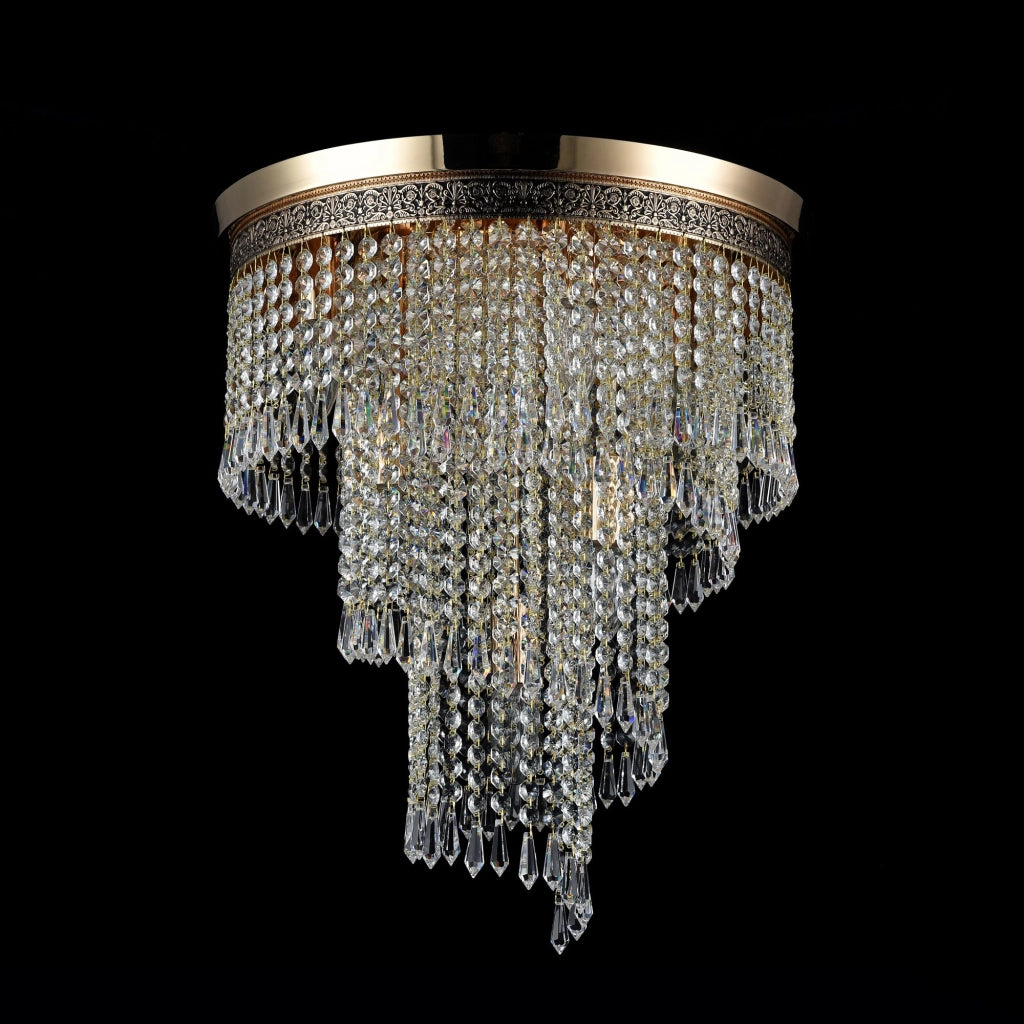 Maytoni Plafoniera contemporanea Cascade 7 luci E14 oro metallo vetro
