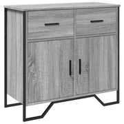 Buffet credenza cassettiera mobiletto mobile contenitore organizer cucina soggiorno rovere Sonoma 79,5 x 35,5 x 74,5 cm legno ingegnerizzato grigio 02_0036525