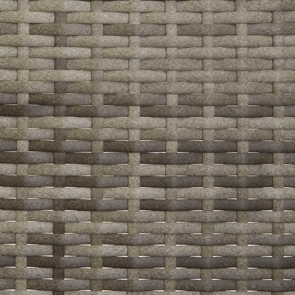 Panca da Giardino-Panca da esterno a 3 Posti con Cuscini in Polyrattan Grigio