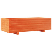 Fioriera | Cassetta per fiori | Vaso Giardino Marrone Cera 90x40x26,5cm Legno Massello Pino