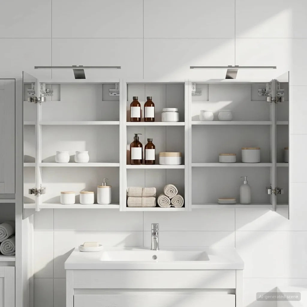 Set di Armadi da Bagno con porta 3 pcs 110 x 10,5 x 60,5 cm