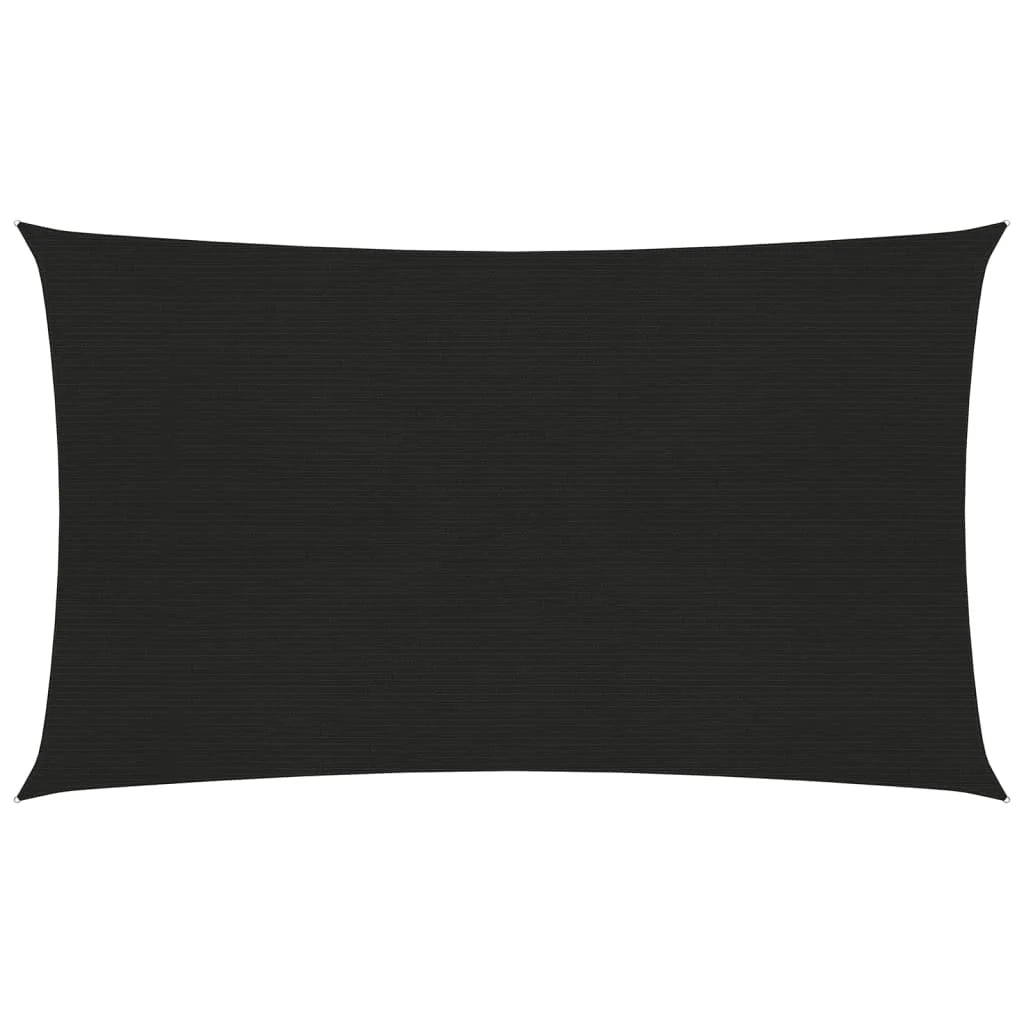 Vela ombreggiante 160 g/m² nera 5 x 8 m HDPE 02_0009223