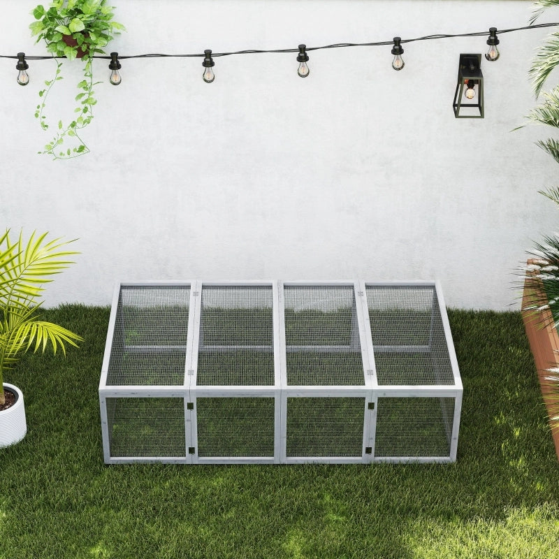 RECINTO PER PICCOLI ANIMALI 181x100x48 cm Legno Grigio