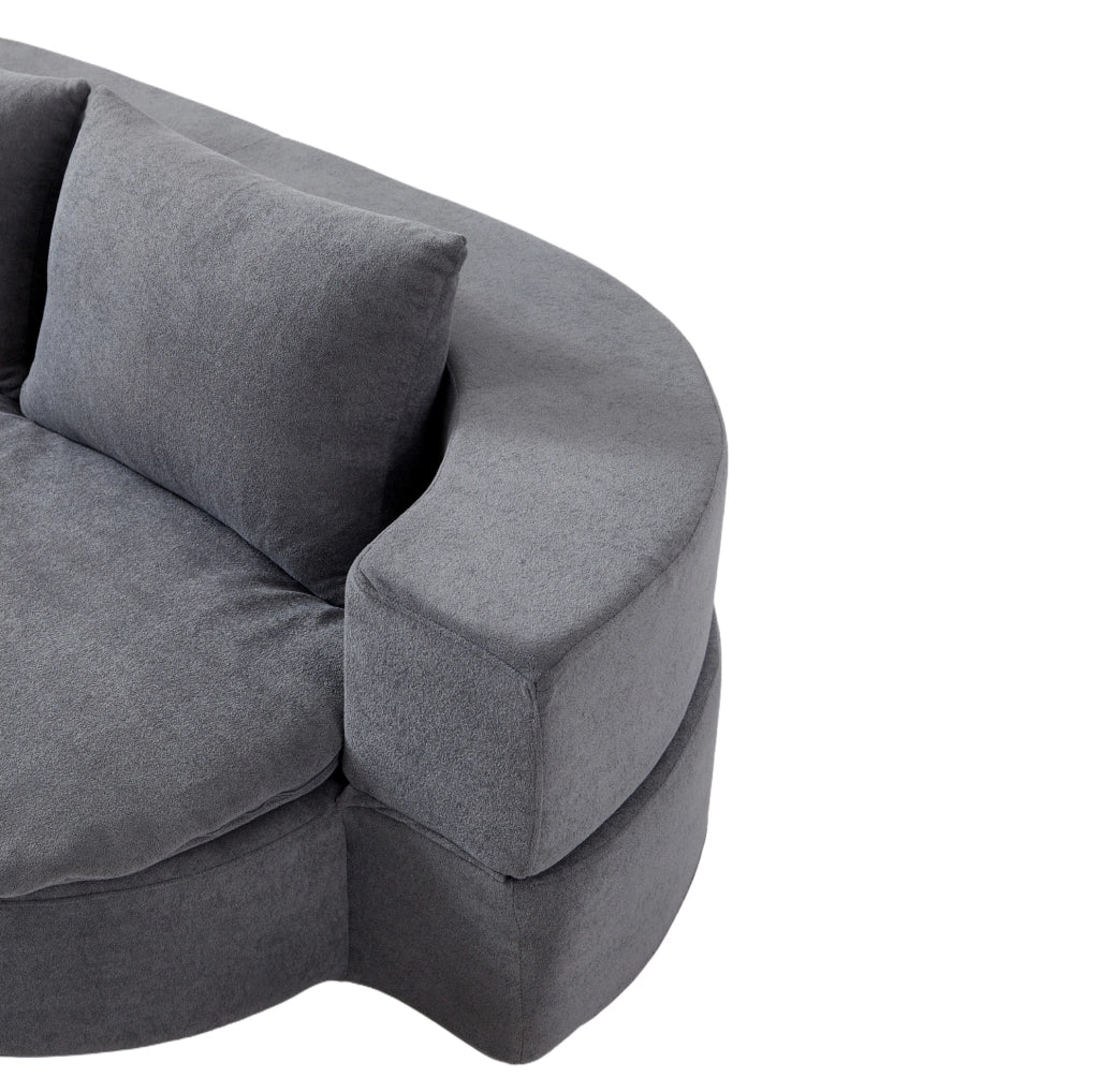 Divano letto pieghevole 3 in 1 in flanella grigio chiaro; con coperta