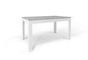 Tavolo Allungabile 140/00x80x75 cm Cemento e Ossido Bianco
