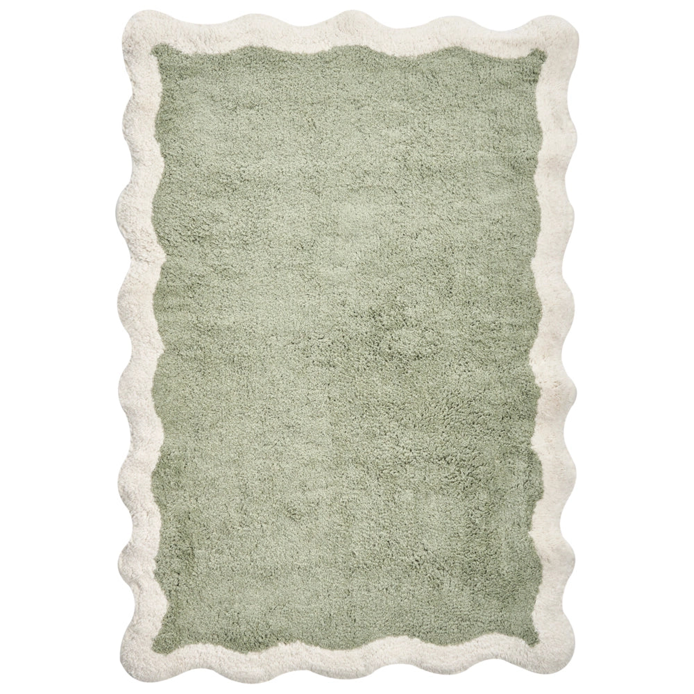Tappeto da bagno in cotone rettangolare 60 x 90 cm beige Motivo decorativo da bagno Design moderno
