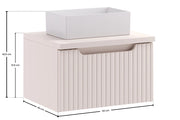 Set mobili bagno 50 cm con piano e lavabo da appoggio Gaja Nova Cashmere 50 cm
