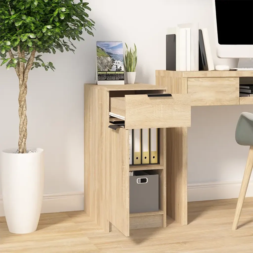 Armadietto da Scrivania Rovere Sonoma 33,5x50x75 cm Legno 811505
