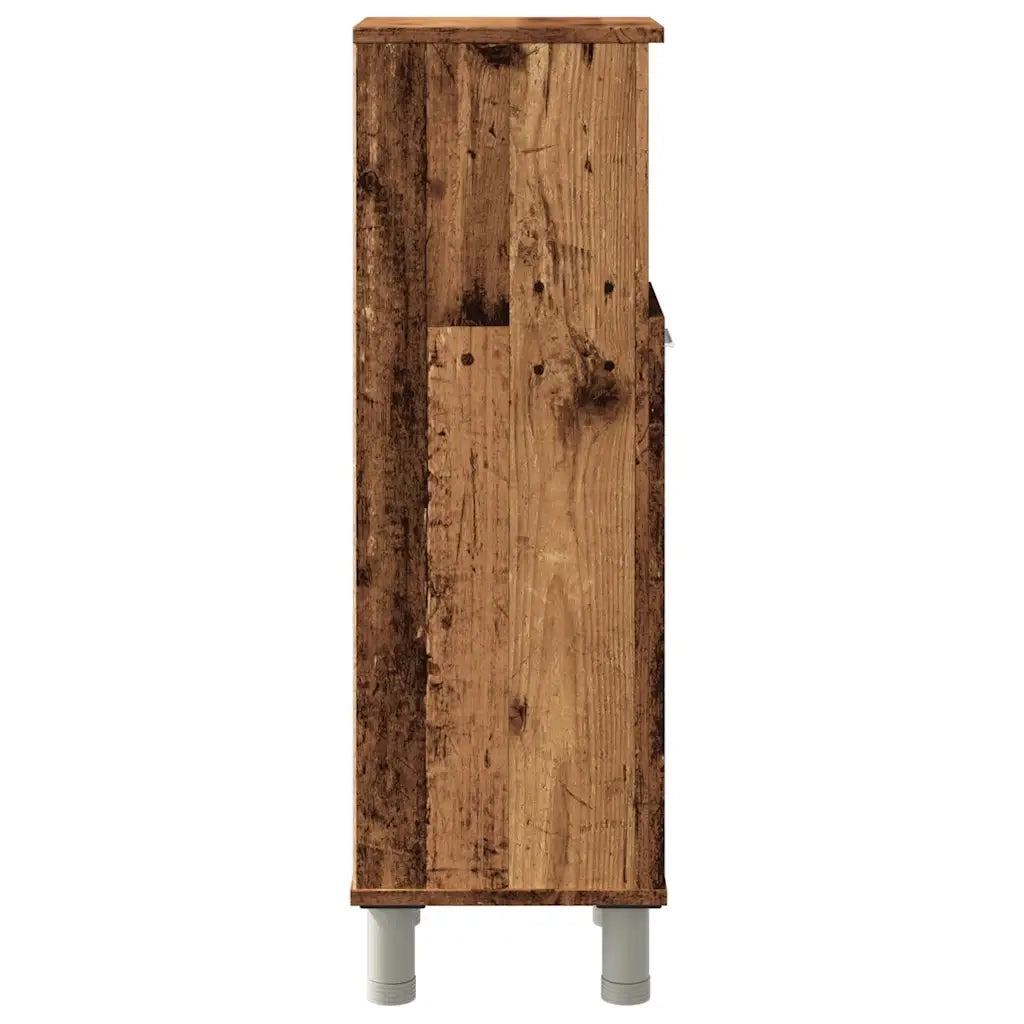 Mobile da Bagno Legno Antico 30x30x95 cm in Legno Multistrato