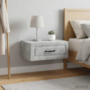 Mobiletto da notte a muro 2 pz Grigio Cemento 49 x 34,5 x 20 cm 899302