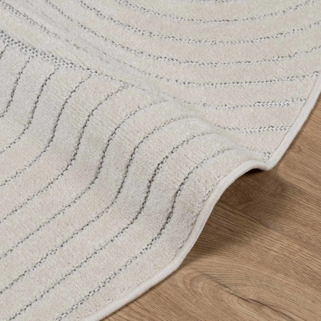 Tappeti per area Rotondo PALMERAS Crema Ø 200 CM Poliestere 42022582