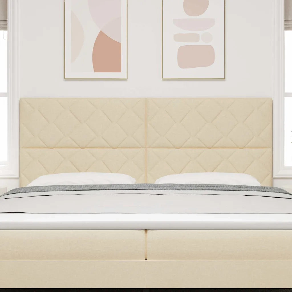 Testiera Crema 200 cm Tessuto 3337956