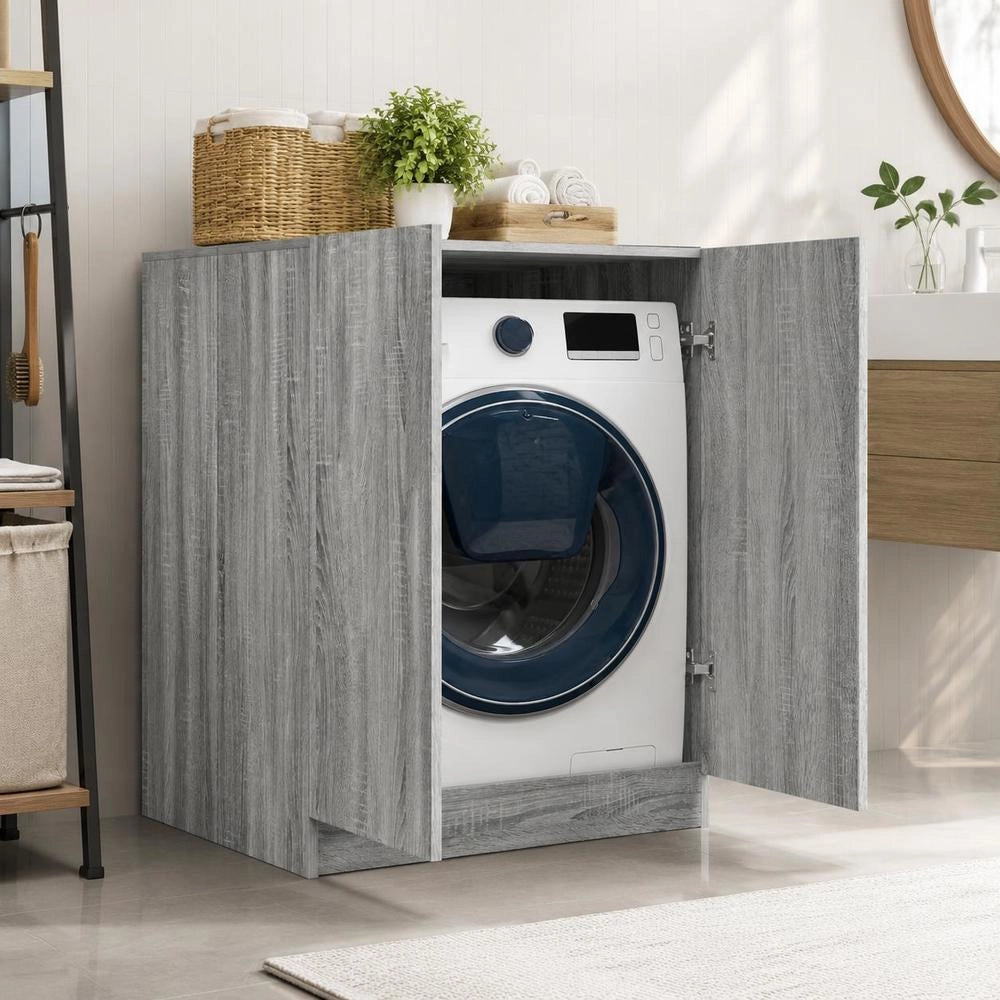 Washing Machine Cabinet, Grey Sonoma, 71x71.5x91.5 Cm