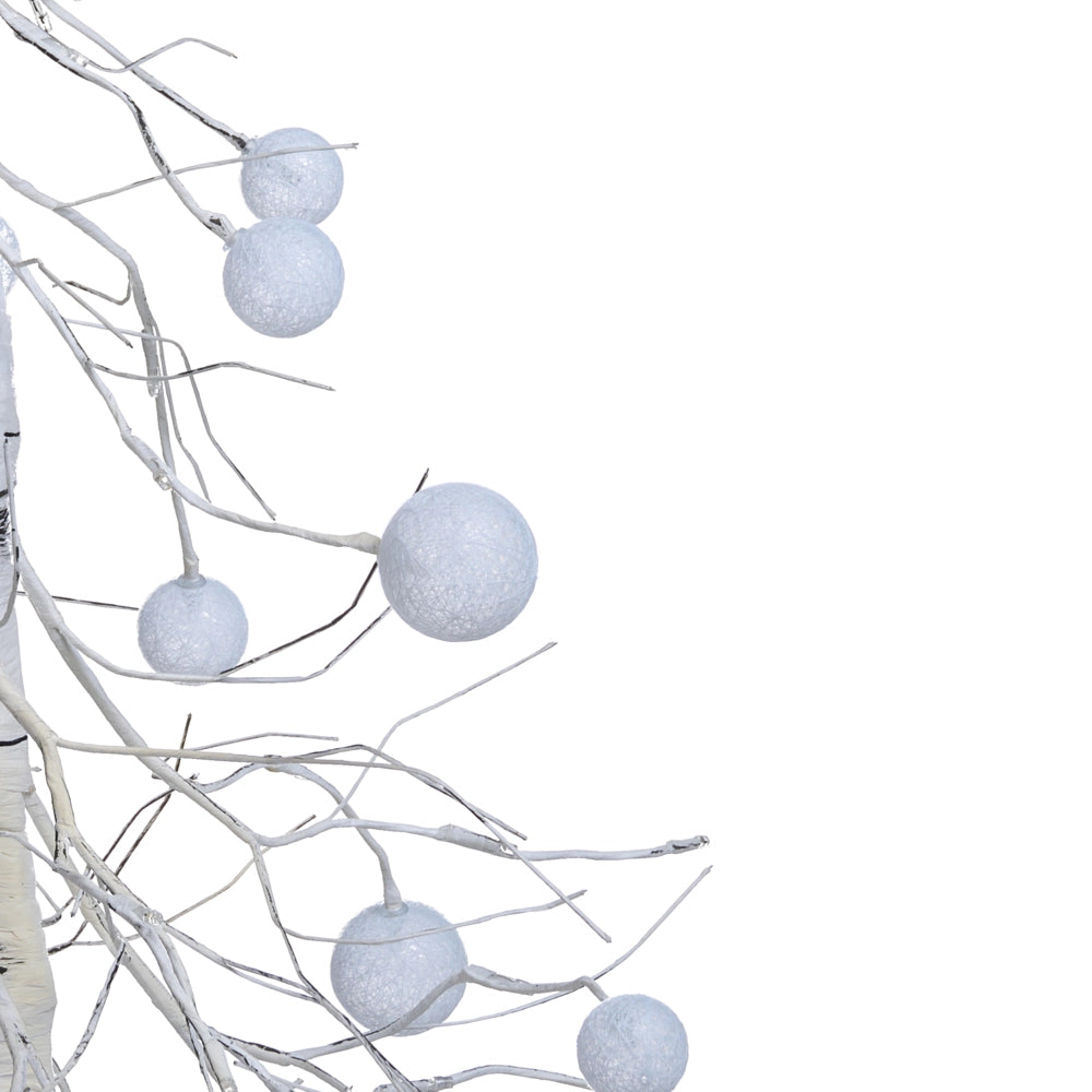 Albero di Natale artificiale in materiale sintetico bianco 122 cm Luci LED Decorazioni natalizie tradizionali per interni ed esterni