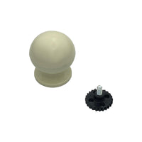 Pomolo fisso per porta SAGUATTI 669/70KB in nylon bianco lucido