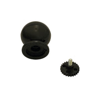 Pomolo fisso per porta SAGUATTI 669/70QB in nylon nero lucido