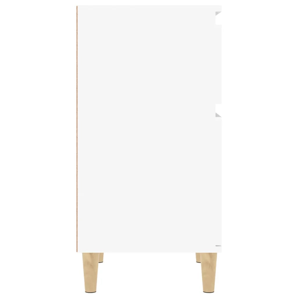 Set di 2 Comodini | Armadio da Notte | Mobiletto da notte Bianchi 40x35x70 cm