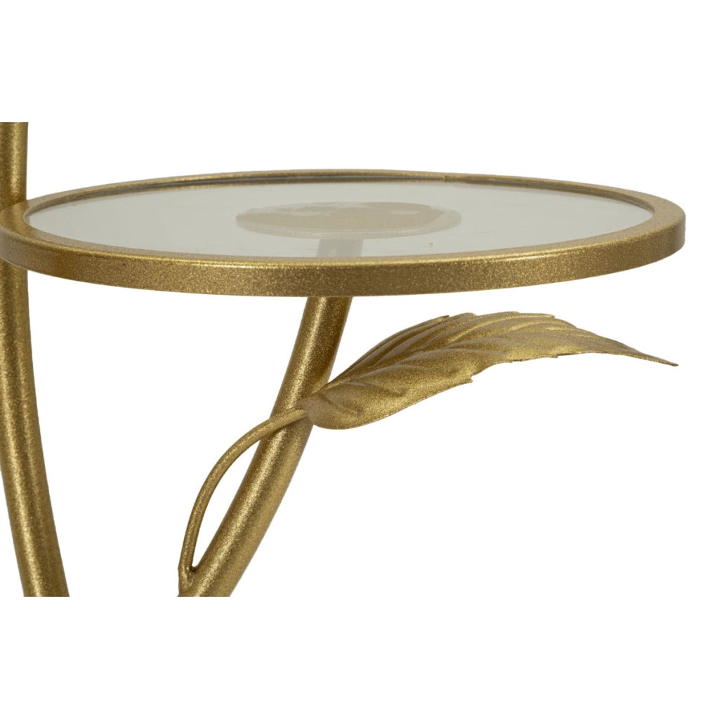 Tavolino VKH802, Oro, Metallo, 54x54x69,5 cm