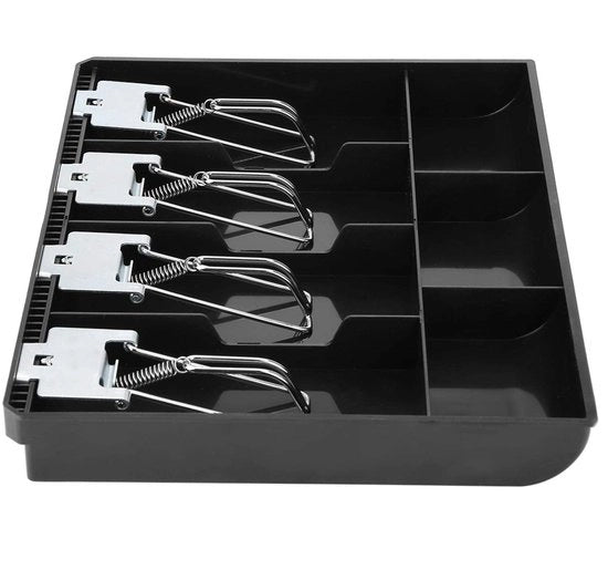 Cassa di Denaro 32,2 x 24,5 x 3,5 cm - Organizzatore di Banconote - 4 Facciate di Banconote/3 Comparti per Monete - Leggero e Sostenibile - Ideale per la Scuola o il Commercio - Cassa per Contanti