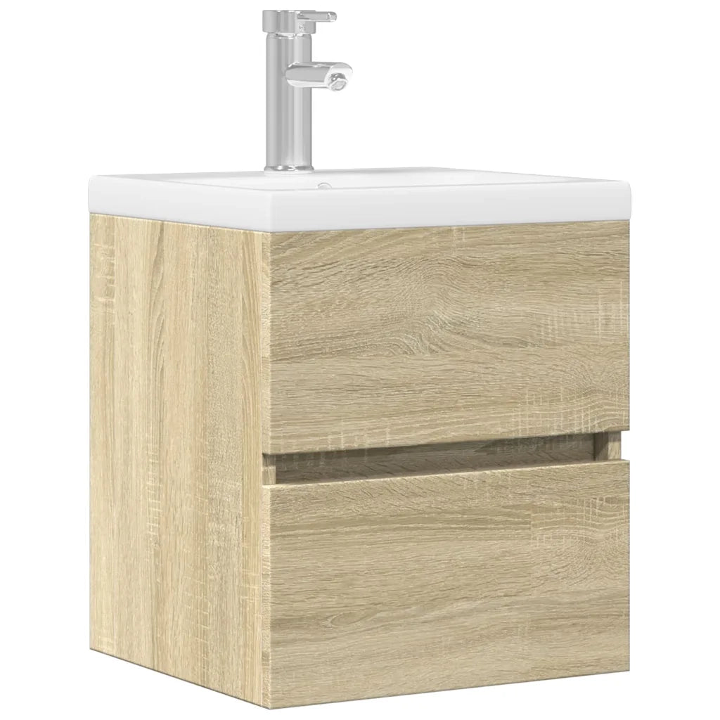 Mobile Lavabo-Armadietto da bagno Rovere Sonoma 41x38,5x45 cm in Legno Multistrato